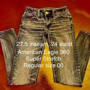 American Eagle size 00 360 super stretch
